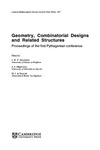 Hirschfeld J., Magliveras S., Resmini M.  Geometry, Combinatorial Designs and Related Structures (London Mathematical Society Lecture Note Series)