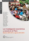 de Castro R.R. (ed.)  La investigaci&#243;n econ&#243;mica y social en el Per&#250; Balance 2007-2011 y agenda 2012-2016