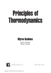 Kaufman M.  Principles of Thermodynamics (Undergraduate Chemistry: A Series of Textbooks)