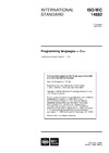 Programming languages C++ INTERNATIONAL STANDARD ISO IEC 14882 First edition 1998-09-01