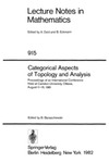 Banaschewski B.  Categorical Aspects of Topology and Analysis. Proc. conf. Ottawa, 1981