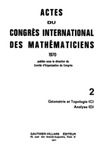 0  Actes Du Congres International Des Mathematiciens: 1/10 Septembre 1970/NICE/France [3 VOLUME SET]
