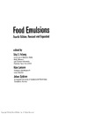 Friberg S., Larsson K., Sjoblom J.  Food Emulsions