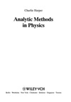 Harper C.  Analytic methods in physics