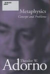 Adorno T., Tiedemann R.  Metaphysics: Concept and Problems