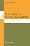 Abrahamsson P., Oza N.  Lean Enterprise Software and Systems: First International Conference, LESS 2010, Helsinki, finland, October 17-20, 2010, Proceedings