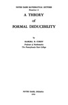 Curry H. — A Theory of Formal Deducibility (Notre Dame Mathematical Lectures, No. 6)