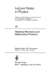 Lenard A.  Statistical Mechanics and Mathematical Problems