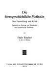 D. Hans Lietzmann  Die formgeschichtliche Methode