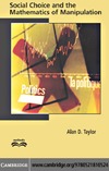 Taylor A.  Social Choice and the Mathematics of Manipulation (Outlooks)
