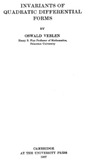 Veblen O.  Invariants of Quadratic Differential Forms (Cambridge Tracts in Mathematics)