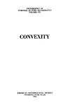 Klee V.L.  Convexity (Proceedings of symposia in pure mathematics, Vol.7)
