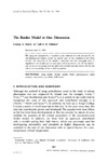 George A. Baker, Johnson  J. D. — The Border Model in One Dimension