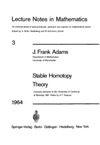 Adams J.  Stable Homotopy Theory