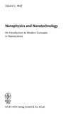 Wolf E.  Nanophysics and nanotechnology: introduction to modern concepts in nanoscience