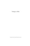 Joshua Hill  Voting as a Rite. A History of Elections in Modern China