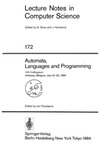 Paredaens J.  Automata, Languages and Programming, 11 conf