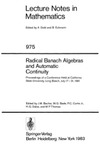 Bachar J., Bade W., Curtis P. — Radical Banach Algebras and Automatic Continuity