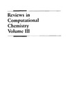 Lipkowitz K., Boyd D.  Reviews in Computational Chemistry, Volume 3