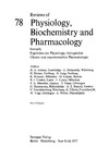 Deuticke B.  Reviews of Physiology, Biochemistry and Pharmacology, Volume 78