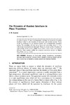 Gunton J.D.  The Dynamics of Random Interfaces in Phase Transitions