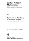 Morris J.L.  Symposium on the Theory of Numerical Analysis