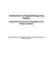 Schuerer K., Maufrais C., Letondal C.  Introduction to Programmingusing Python Programming Course for Biologistsat the Pasteur Institute