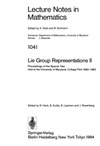 Herb R., Kudla S., Lipsman R.  Lie Group Representations II