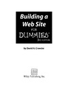 Crowder D. — Building a Web Site For Dummies, 3rd Edition (For Dummies (Computer Tech))