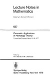 Barratt M., Mahowald M.  Geometric applications of homotopy theory I (LNM0657)