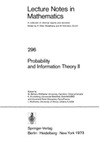 Behara M., Krickeberg K., Wolfowitz J.  Probability and Information Theory II