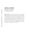 Chaitin G.  Meta Math!: The Quest for Omega (Peter N. Nevraumont Books)