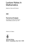 Watson G.  Numerical Analysis