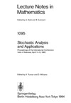 Truman A. (Ed), Williams D. (Ed)  Stochastic Analysis and Applications: Proceedings of the International Conference Held in Swansea