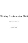 Gillman L.  Writing mathematics well