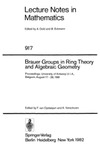 Oystaeyen F., Verschoren A.  Brauer Groups in Ring Theory and Algebraic Geometry. Proc. Antwerp, 1981