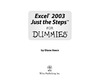 Koers D.  Excel 2003 Just the Steps For Dummies