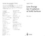 Gnaser H.  Low Energy Ion Irradiation of Solid Surfaces