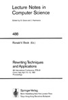 Book R.  Rewriting Techniques and Applications, 4 conf., RTA-91