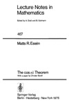 M.R. Essen, C. Borell  The cosp Theorem