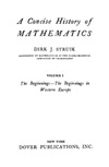 Struik D.  A concise history of mathematics.Volume 1.