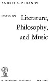 Zhdanov A.A.  Essays on literature, philosophy, and music