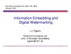 Eggers J.  Information Embedding and Digital Watermarking
