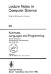 de Bakker J. W., van Leeuwen J.  Lecture Notes in Computer Science (85). Automata, Languages and Programming