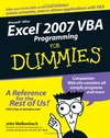Walkenbach J., Pieterse J.  Excel 2007 VBA Programming For Dummies