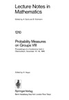 Heyer H.  Probability Measures on Groups VIII
