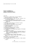 0 — Future Contributions to Journal of Statistical Physics