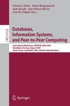 Moro G., Bergamaschi S., Joseph S.  Databases, Information Systems, and Peer-to-Peer Computing: International Workshops, DBISP2P 2005 2006, Trondheim, Norway, August 28-29, 2006, Revised ... Applications, incl. Internet Web, and HCI)