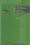 Chatterji S.D. (ed.)  Proceedings of International Congress of Mathematicians. Volume 1