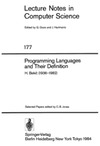 Bekic H.  Programming Languages and Their Definition